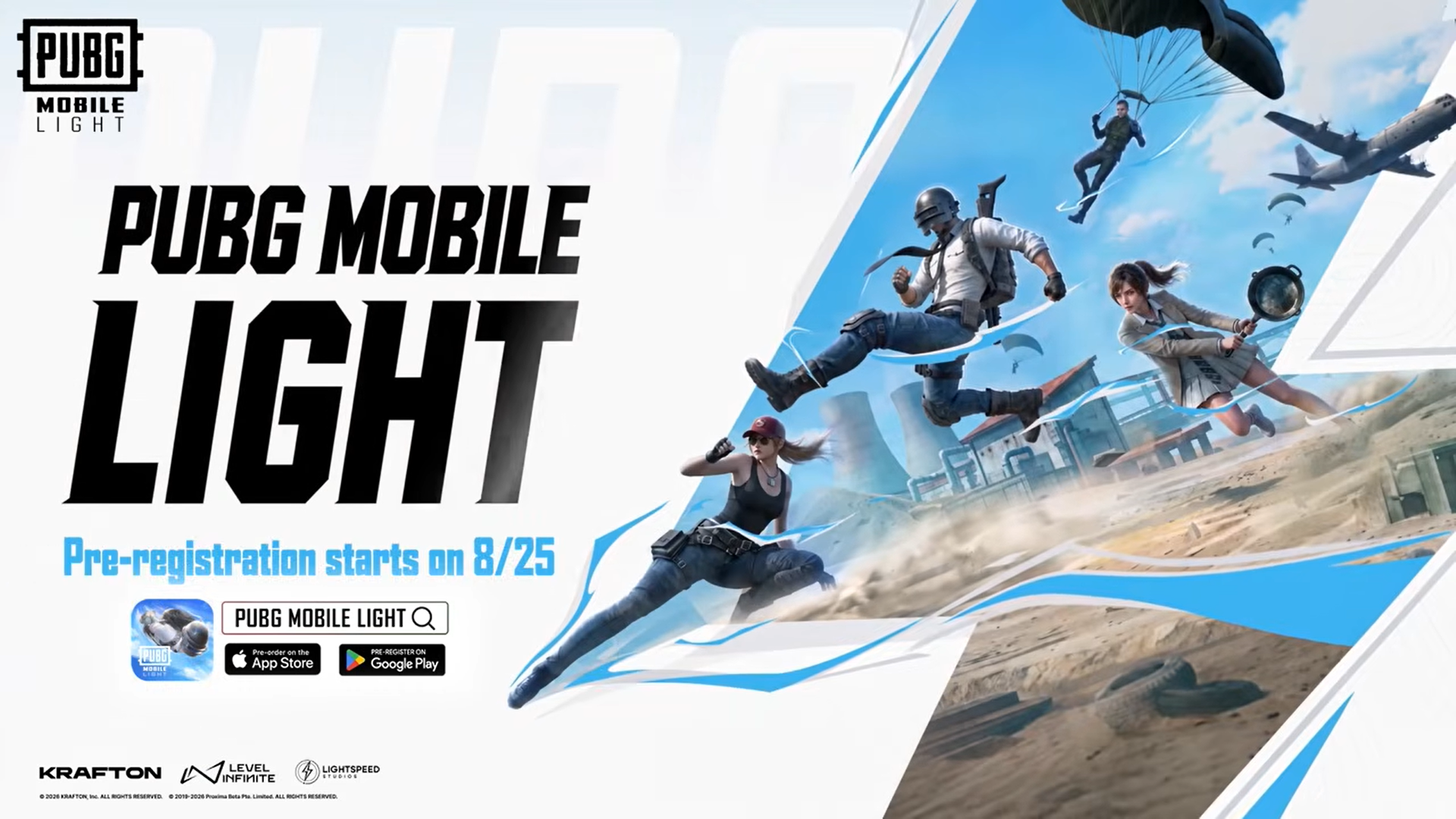 PUBG MOBILE LIGHT abre su pre-registro el 25 de agosto