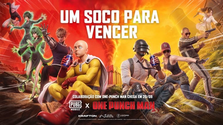 PUBG Mobile colaboração outubro 2026: One-Punch Man, B.Duck e recompensas