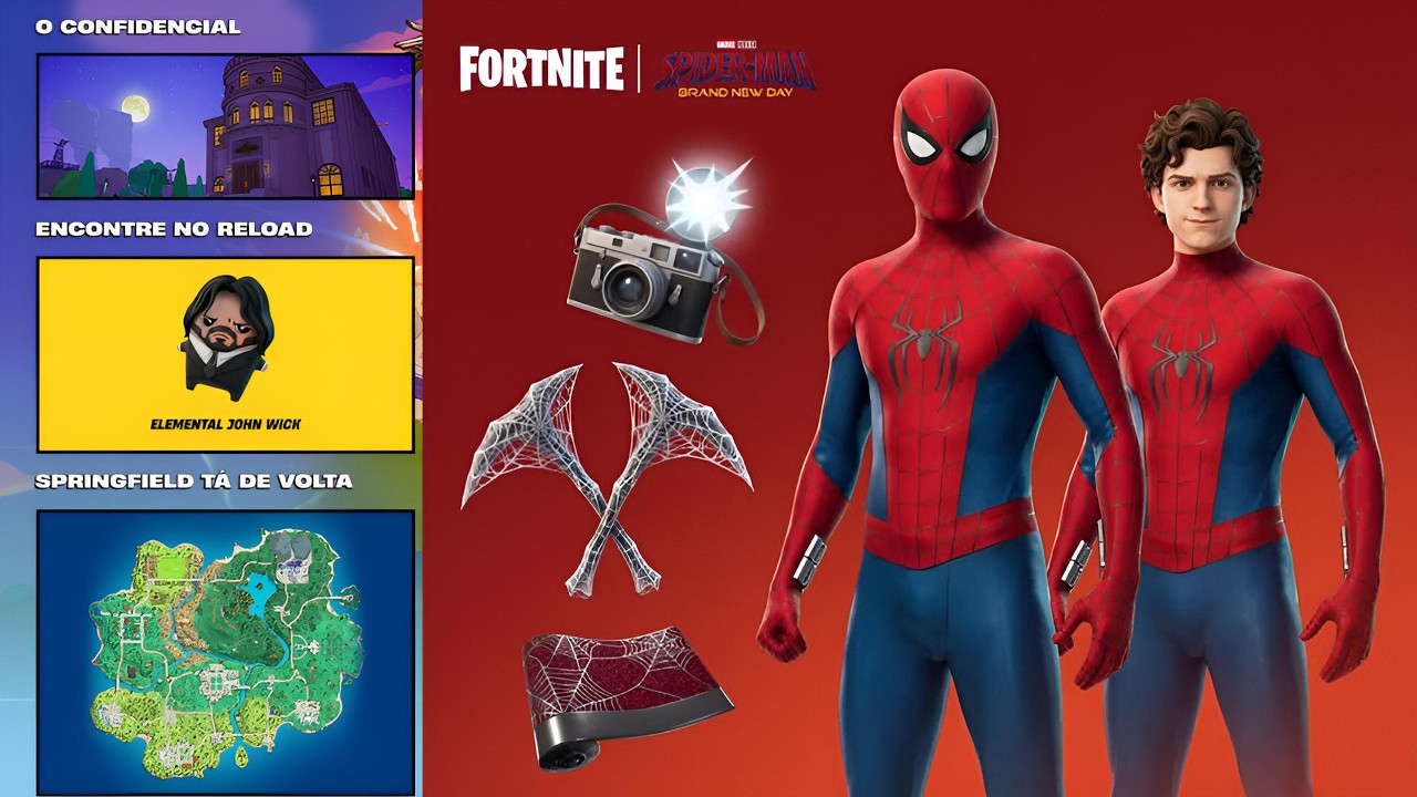 Fortnite x Homem-Aranha: Um Novo Dia Revelado: Todas as Skins, Preços e Cosméticos