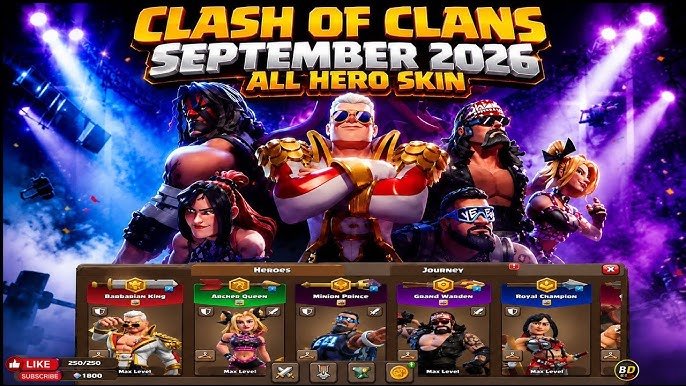 Atualização do Clash of Clans WWE setembro 2026: tropas e eventos novos