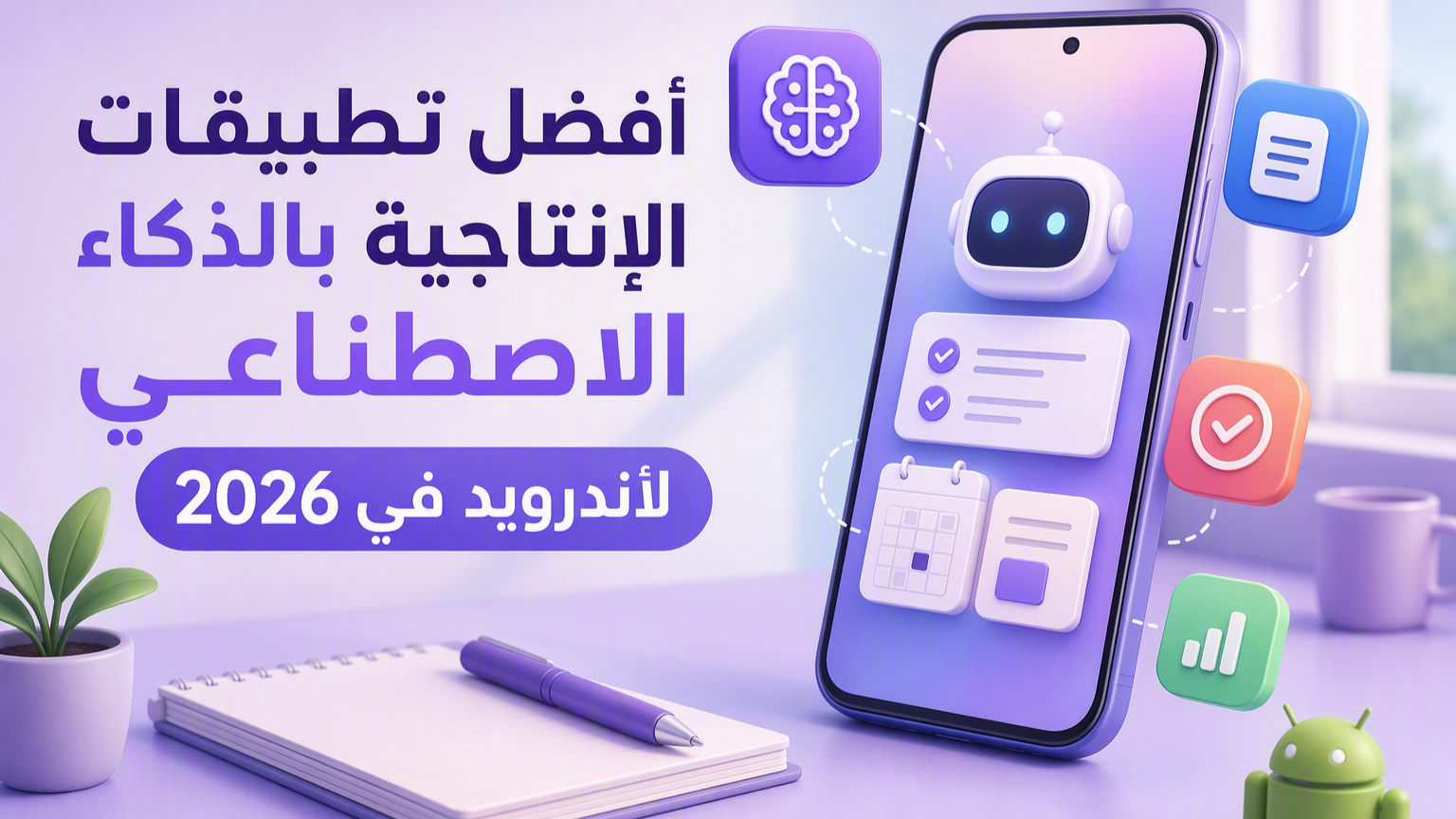 أفضل تطبيقات الإنتاجية بالذكاء الاصطناعي لأندرويد في 2026