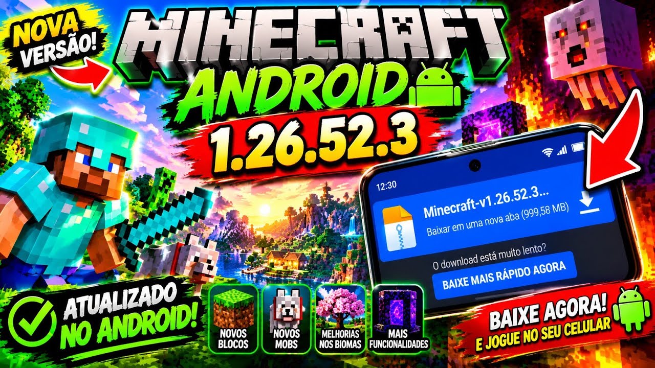 Como baixar o Minecraft APK mod 1.26.52.3 no Android: requisitos, instalação e recursos