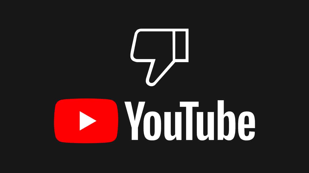YouTube esconde o botão não gostei em teste no navegador
