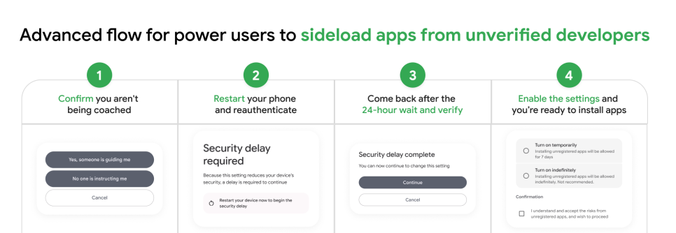 how to sideloads apps from unverified developers