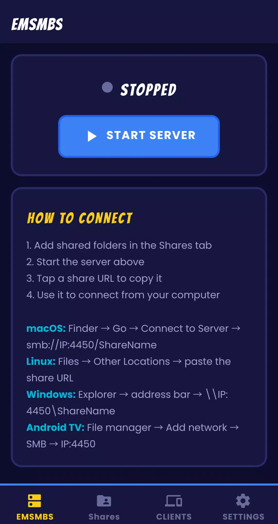 Baixar EMSMBS - SMB File Server APK: guia de instalação Android 2026
